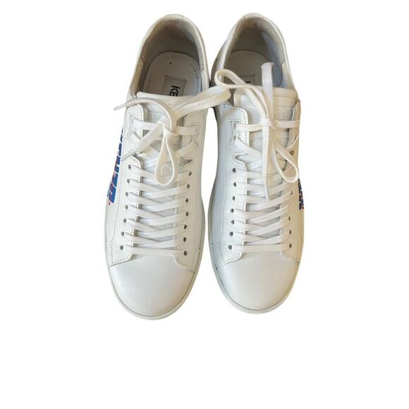 Kenzo Paris Size 40 Tennix Sneakers White Leather Women‎ Logo Lace-up Low-top - Picture 10 of 10